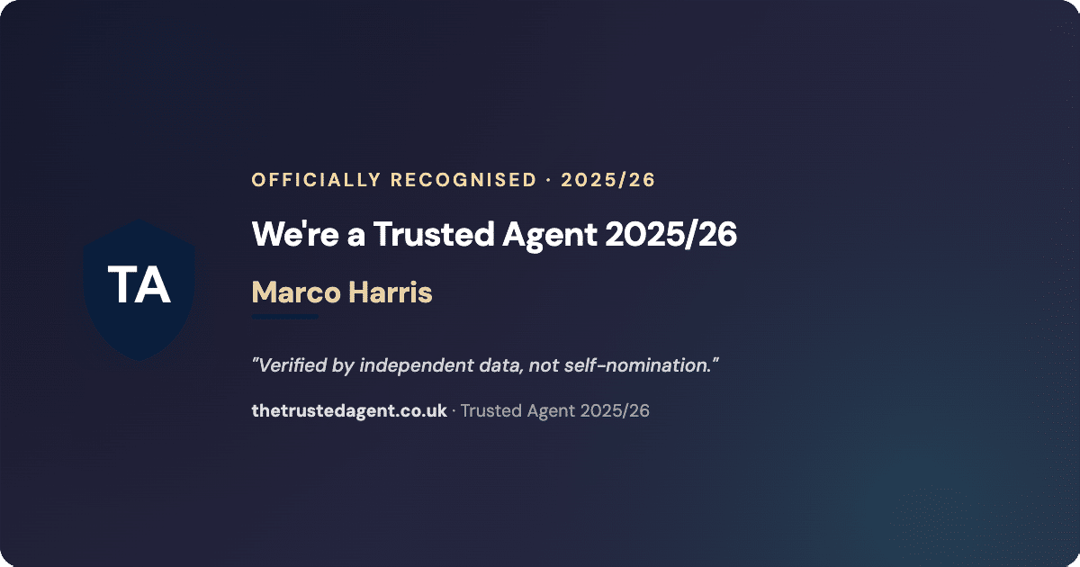 Trusted Agent 2025/26 Officially recognised banner